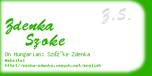 zdenka szoke business card